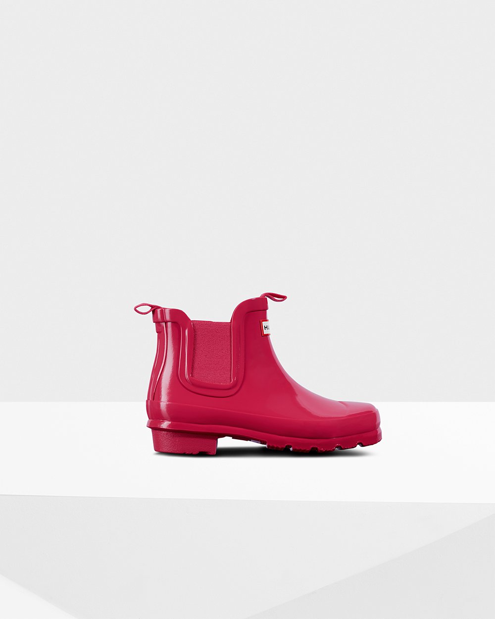 Kids Hunter Original Big Gloss - Chelsea Boots Pink - 5016-VJBFN